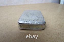 Old Very Beautiful Tobacco Box Tabatière Silver Solid And Vermeil Charles X