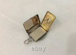 Old Vinaigrette Pendant Solid Silver Nield & Vermeil Jewellery Salt Perfume