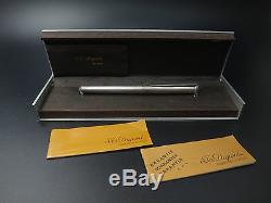 Old Vintage St Dupont Pen In Sterling Silver 18k Gold Plume In Its Case