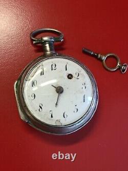 Old Watch Cosset Coq Fleury Solid Silver Works
