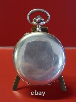 Old Watch Pocket Chronograph Aural Solid Silver Works Auricoste