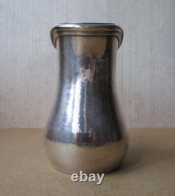 Old beautiful selfish pitcher marabout style in hammered sterling silver Minerva
