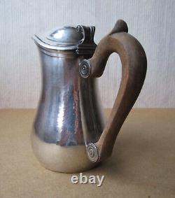 Old beautiful selfish pitcher marabout style in hammered sterling silver Minerva