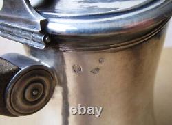 Old beautiful selfish pitcher marabout style in hammered sterling silver Minerva