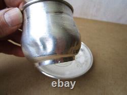 Old beautiful solid silver cup Minerva hallmark with fantastic animal head