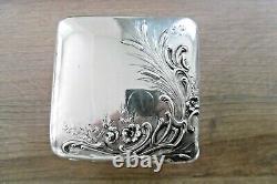 Old crystal candy box with solid silver Baccarat and Art Nouveau Minerva