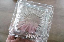 Old crystal candy box with solid silver Baccarat and Art Nouveau Minerva