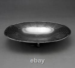 Old footed bowl in solid silver, Japanese hallmarked, Japan, Meiji period