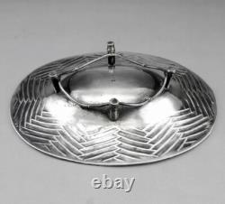 Old footed bowl in solid silver, Japanese hallmarked, Japan, Meiji period