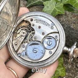 Old mechanical pocket watch in solid silver CRONOMETRO ESCASANY