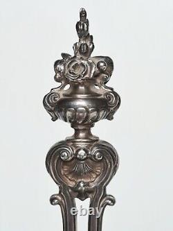 Old oil and vinegar server in solid silver (minerva) 19th century