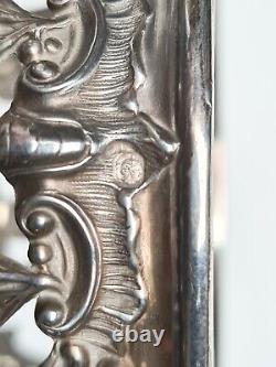 Old oil and vinegar server in solid silver (minerva) 19th century