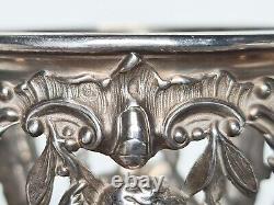 Old oil and vinegar server in solid silver (minerva) 19th century