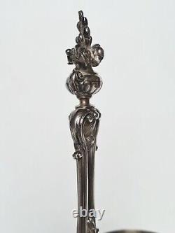 Old oil and vinegar server in solid silver (minerva) 19th century