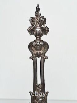 Old oil and vinegar server in solid silver (minerva) 19th century
