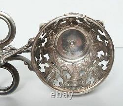 Old oil and vinegar server in solid silver (minerva) 19th century