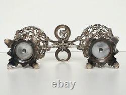 Old oil and vinegar server in solid silver (minerva) 19th century