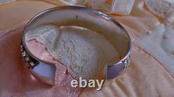 Old open braided silver cuff bracelet