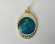 Old Religious Medal, Solid Silver, Gilded Silver, Enamel Pendant With Enamel