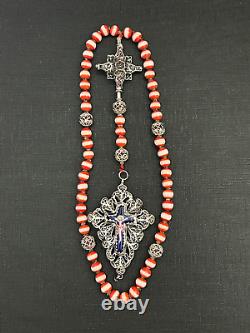 Old solid silver rosary