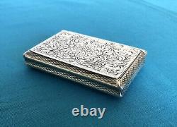 Old solid silver snuffbox VIEILLARD tobacco box MINERVE case