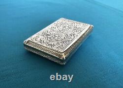 Old solid silver snuffbox VIEILLARD tobacco box MINERVE case