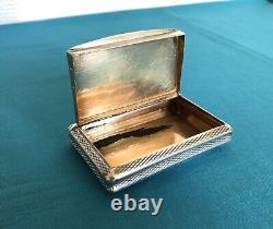 Old solid silver snuffbox VIEILLARD tobacco box MINERVE case