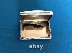 Old solid silver snuffbox VIEILLARD tobacco box MINERVE case