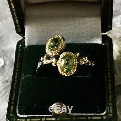 Original Old Ring Design Peridot Silver, Gold Finish