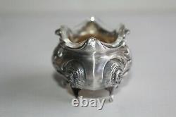 Pair Of Antique Pores In Solid Silver Minerva And Crystal + 2 Silver Shovels