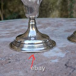 Pair of Solid Silver 835 Candle Holders Netherlands Holland 1967 Antique Vintage Candle Holders