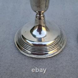 Pair of Solid Silver 835 Candle Holders Netherlands Holland 1967 Antique Vintage Candle Holders