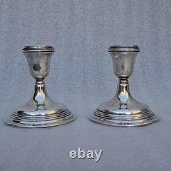 Pair of Solid Silver Candleholders 835 Netherlands Holland 1967 Antique Vintage Candleholders