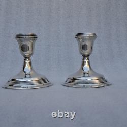 Pair of Solid Silver Candleholders 835 Netherlands Holland 1967 Antique Vintage Candleholders