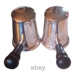 Pair of shakers / Antique salt shakers - 925 sterling silver