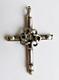 Pendant Cross In Solid Silver Antique Jewelry 18th Century