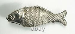 Petit Necessaire De Couture Poisson Caisson Ancien Xixe French Sewing Etui