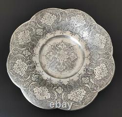 Plate Ancien Argent Solidif 84 Perse Silver Persian Plate Dish