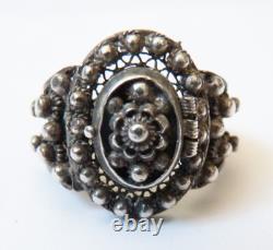 Poison Ring or Secret Silver Ring Antique circa 1930