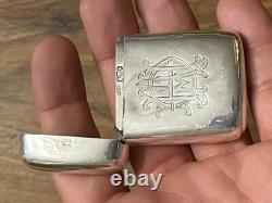 Pyrogen & Solid Silver & Matchbox & English Work & Antique