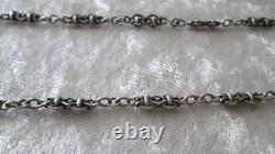 RARE Antique Solid Silver Necklace with Charm, 19th Century, Napoleon III