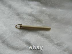 RARE antique message pendant, urn or birth, gold / sterling silver