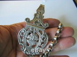 Rare Ancien Crochet De Chatelaine À Chiseaux Argent Solide Silver Silver Silver Silver Silver Scissor Hook