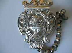 Rare Ancien Crochet De Chatelaine À Chiseaux Argent Solide Silver Silver Silver Silver Silver Scissor Hook