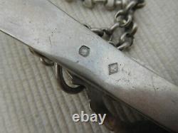 Rare Ancient Chatelaine Clavet Silver Massif 950 Minerve Crab 78grs Bt1 Lot