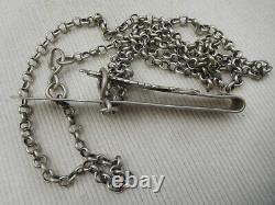 Rare Ancient Chatelaine Clavet Silver Massif 950 Minerve Crab 78grs Bt1 Lot