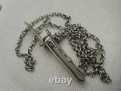 Rare Ancient Chatelaine Clavet Silver Massif 950 Minerve Crab 78grs Bt1 Lot