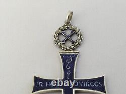 Rare Ancient Constantin Augis Solid Silver Enamel Art Nouveau Cross