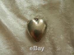 Rare Ancient Reliquary Pendant Ex Voto Heart Of Mary Silver