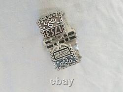 Rare Ancient Strap Basque Art Deco Silver Massive Teguy Sleeve Bardos 1753